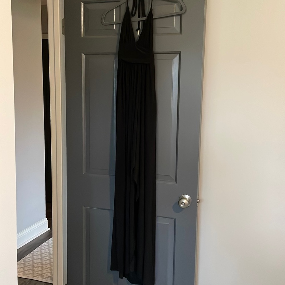 Misa size S Black halter maxi dress